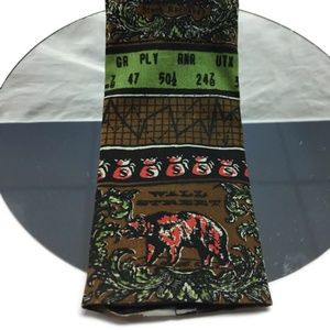 Rooster | Vintage Mens Neck Tie P0009 Wall Street